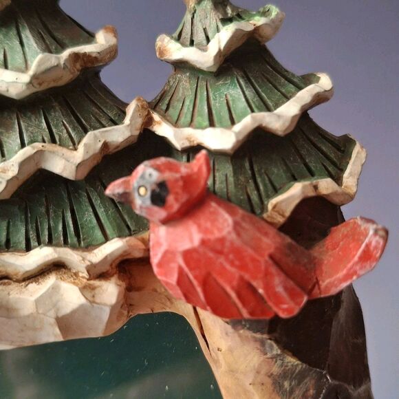 Prinz Christmas picture frame 4" x 6" Trees Snowman Cardinal Excellent condition - Picture 8 of 9